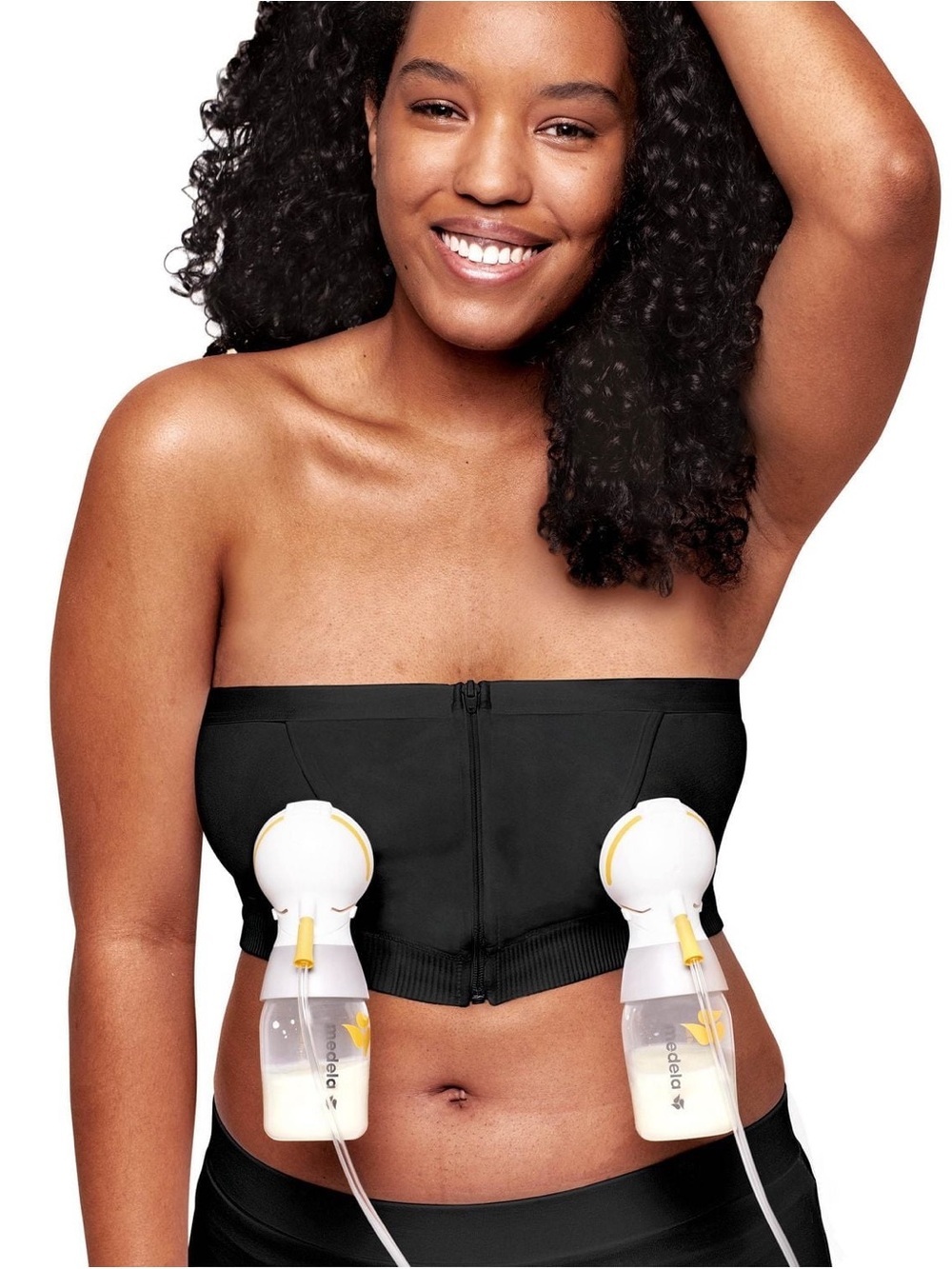 Medela Black Pumping Hands Free Band with Front Zipper Large